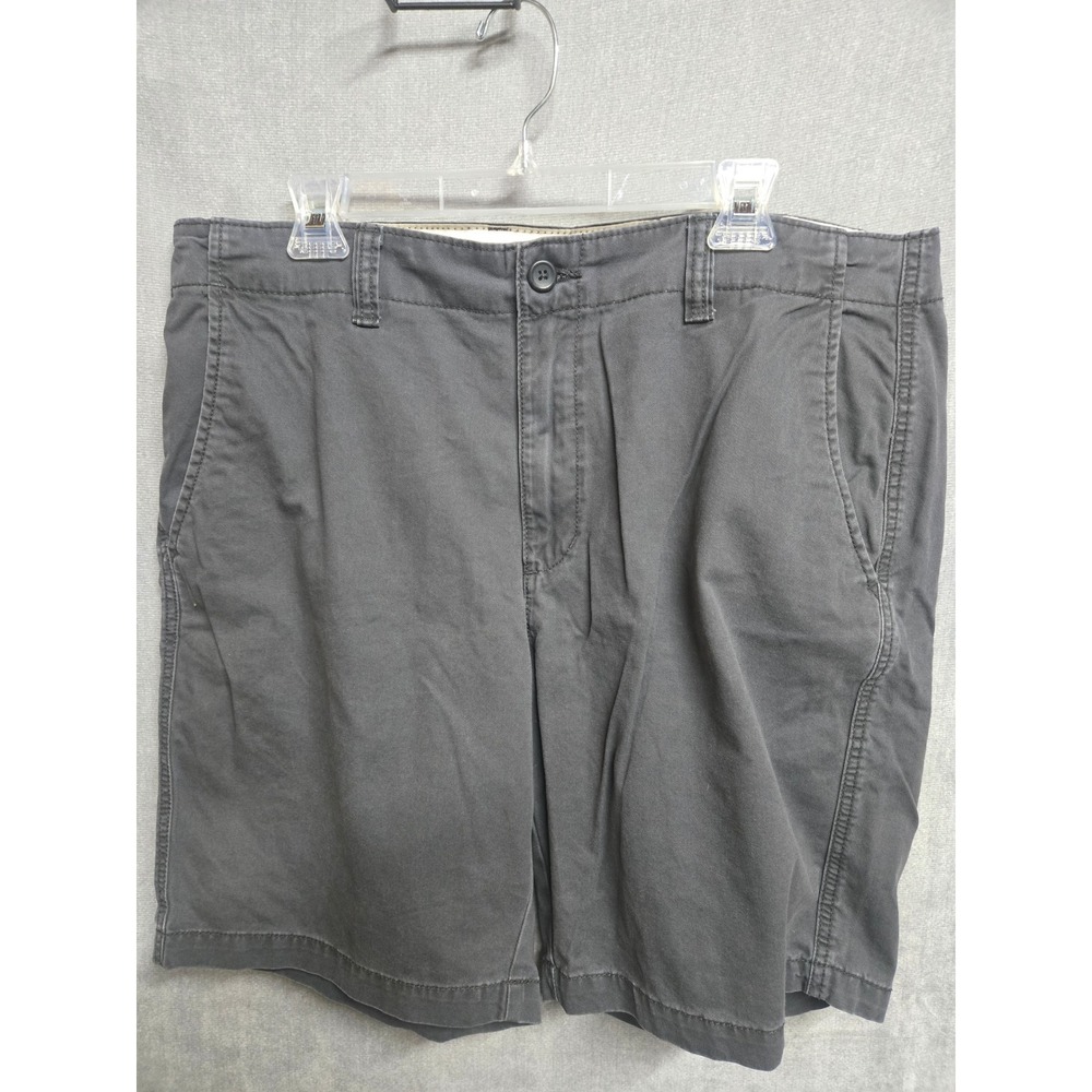 Old Navy Mens Lived-In Straight Chino Shorts Charcoal Gray Size 38 Cotton‎ Twill